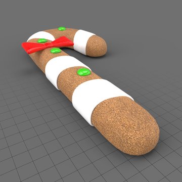 Gingerbread cane cookie