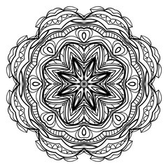 Floral ornament. Vector illustration. Can be used for greeting card, coloring book, phone case print.