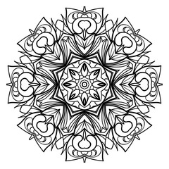 Mandala pattern. Traditional indian mandala. Orient tribal circle sign illustration. Vector illustration.