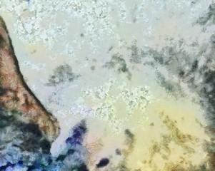 Abstract background. Massive textured layers of oil paint on canvas. Dirty style design pattern. Grunge hand drawn texture. Vintage wallpaper. Watercolor details and elements. Dry acrylic mixed art.