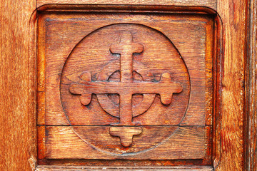 detail on old wooden door