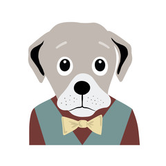 Vector illustration with dog