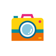 Vector illustration of travel photo camera