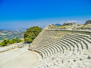 Great greek theatre of Segesta, Sicily