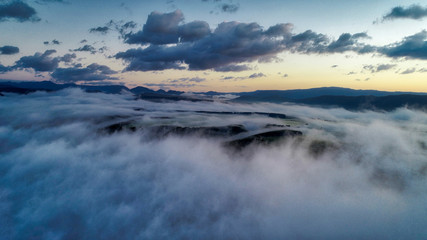 雲海の空撮