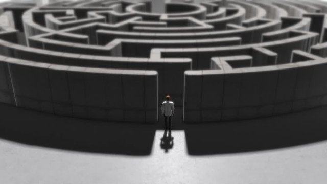 Mental health maze confusion depression stress and anxiety 3d render