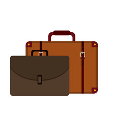 Suitcase and business briefcase