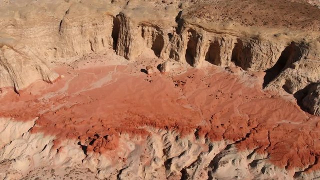 Drone aerial near Paria Rimrocks Toadstool Hoodoos in the Grand Staircase-Escalante National Monument