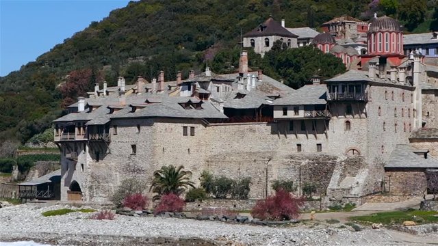 A byzantine monastery in Mount Athos, Greece
