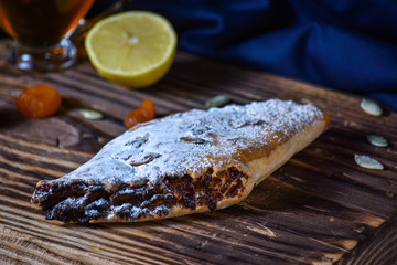 Caucasian cuisine. Dessert with nuts and honey.