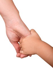 Child Holding the Hand of Mother