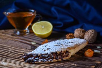 Caucasian cuisine. Dessert with nuts and honey.
