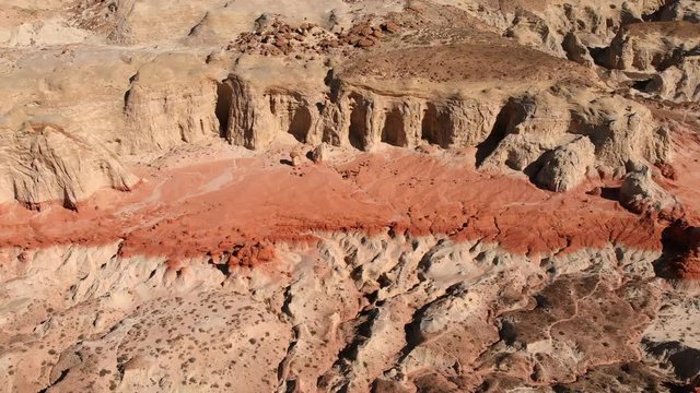 Drone aerial near Paria Rimrocks Toadstool Hoodoos in the Grand Staircase-Escalante National Monument