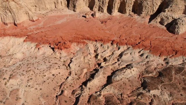 Drone aerial near Paria Rimrocks Toadstool Hoodoos in the Grand Staircase-Escalante National Monument