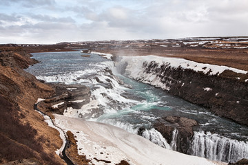 Gullfoss waterfall in Iceland