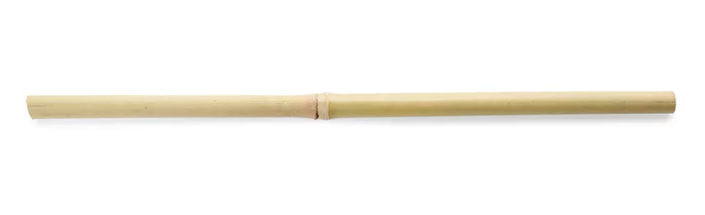 Fototapete Bambus Dry bamboo stick on white background