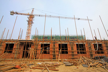 plant construction site in a factory, China