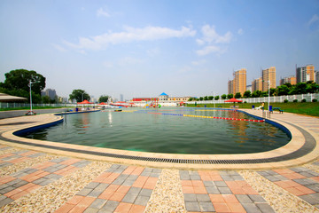 swimming pool in the water park