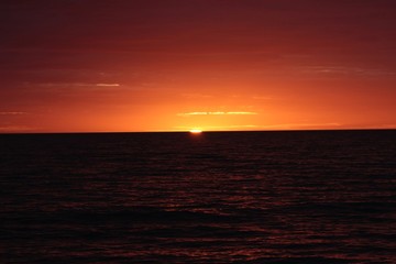 coucher de soleil sur la plage en Australie