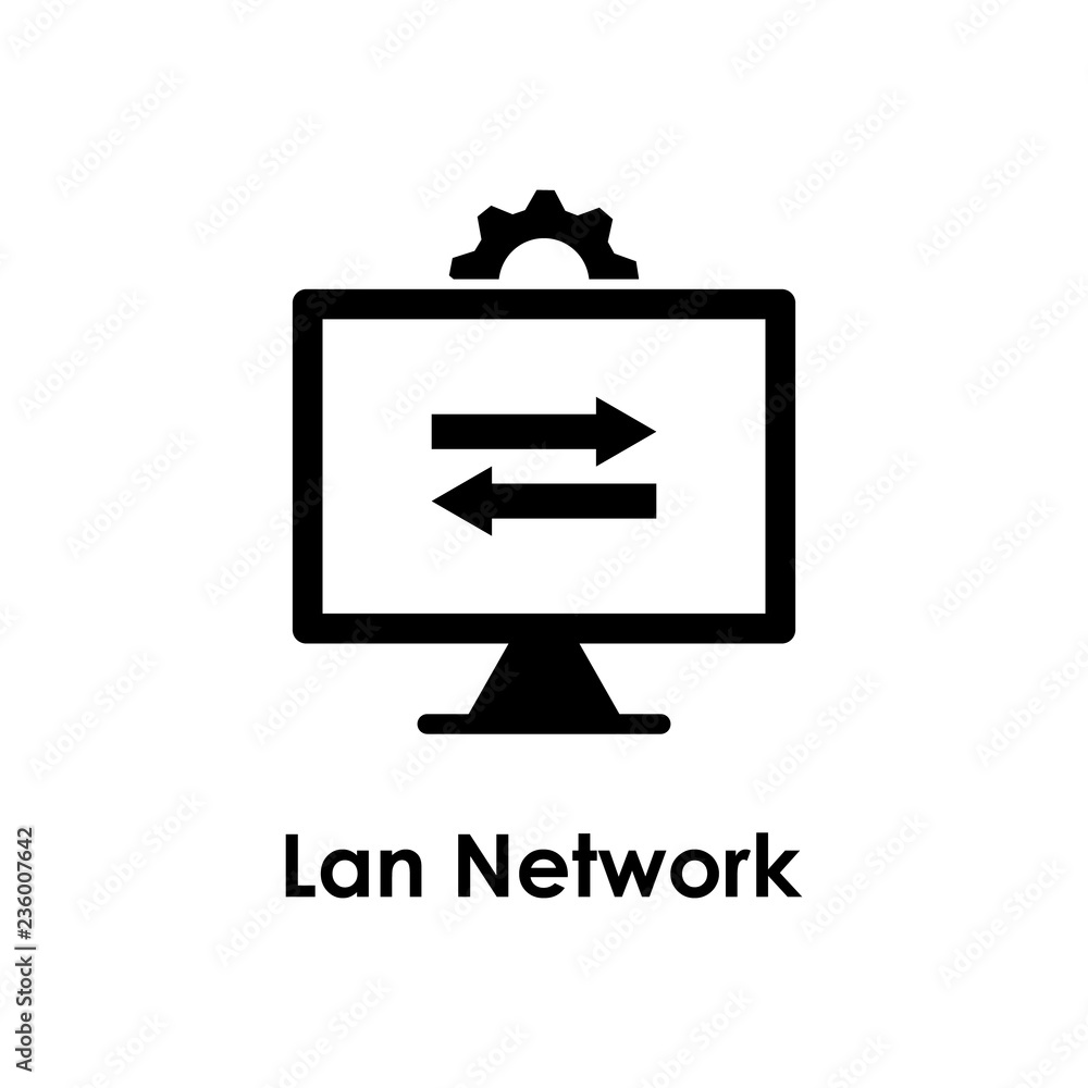 Poster monitor, gear, lan network icon. element of business icon for mobile concept and web apps. detailed 