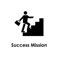 stairs, businessman, success mission icon. Element of business icon for mobile concept and web apps. Detailed stairs, businessman, success mission icon can be used for web