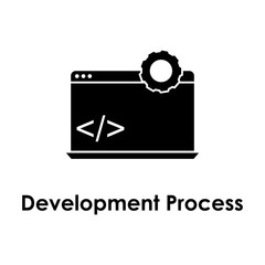 laptop, coding, development process icon. Element of business icon for mobile concept and web apps. Detailed laptop, coding, development process icon can be used for web and mobile