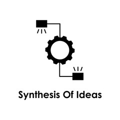 Fototapeta premium gear, synthesis of ideas icon. Element of business icon for mobile concept and web apps. Detailed gear, synthesis of ideas icon can be used for web and mobile