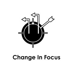target, arrow, change in focus icon. Element of business icon for mobile concept and web apps. Detailed target, arrow, change in focus icon can be used for web and mobile