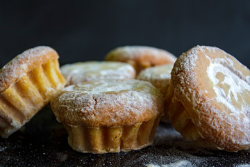 Azorean cheesecake of S. Miguel Island called Queijadas de Vila Franca