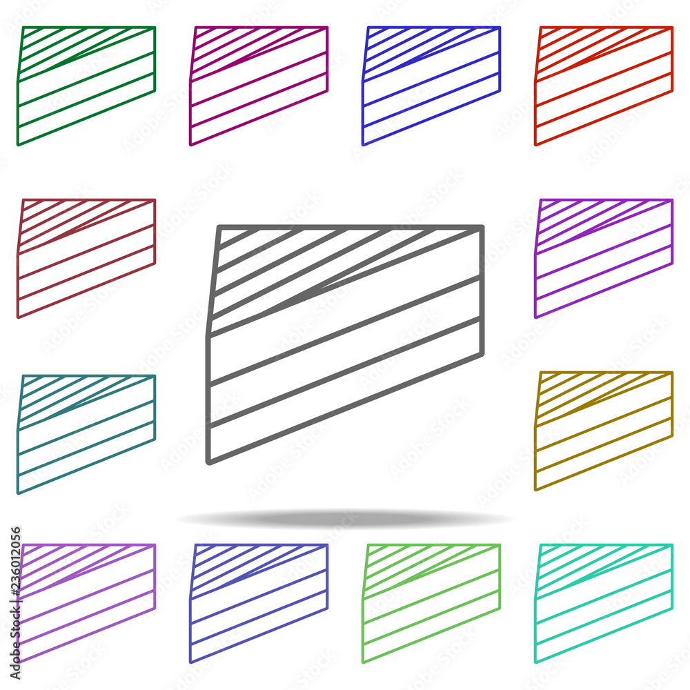 Poster sandwich concept line icon. elements of fast food in multi color style icons. simple icon for websit