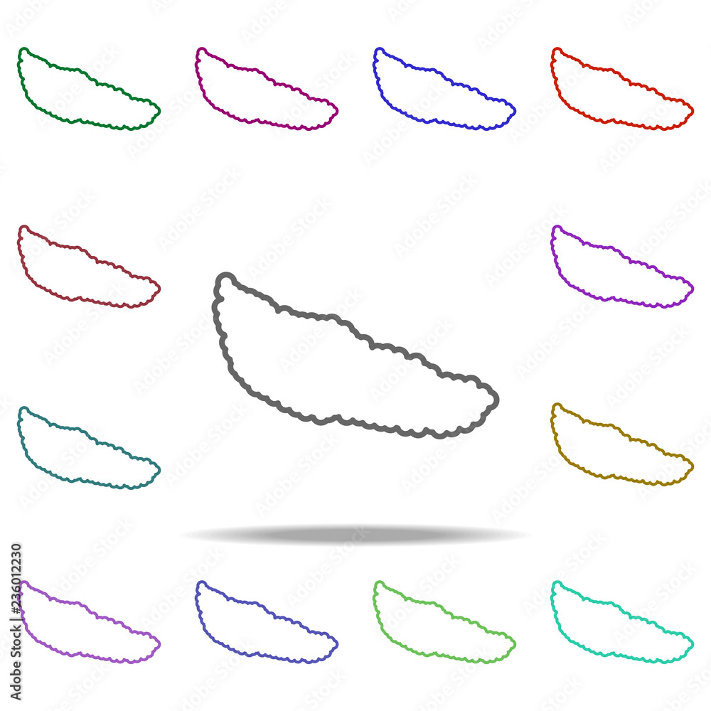 Poster nuggets concept line icon. elements of fast food in multi color style icons. simple icon for website