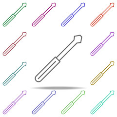 screwdriver concept line icon. Elements of construction tools in multi color style icons. Simple icon for websites, web design, mobile app, info graphics