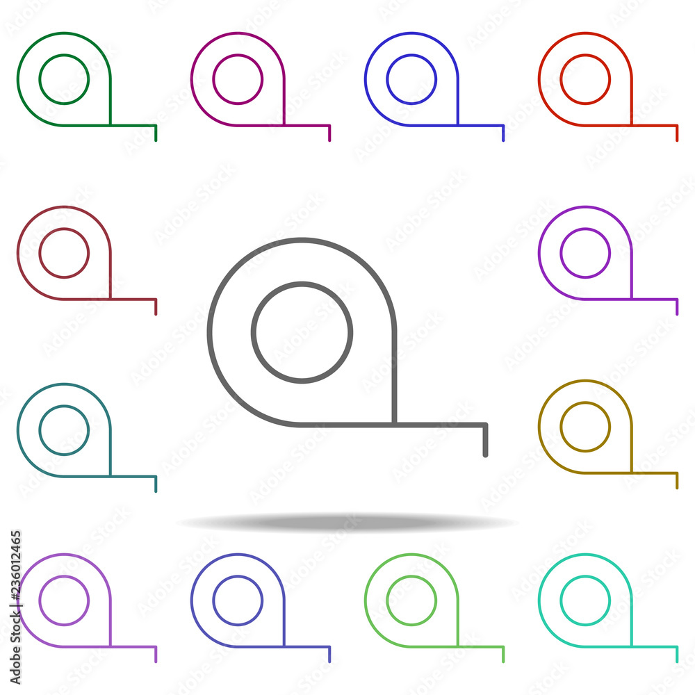 Poster meter concept line icon. elements of construction tools in multi color style icons. simple icon for 