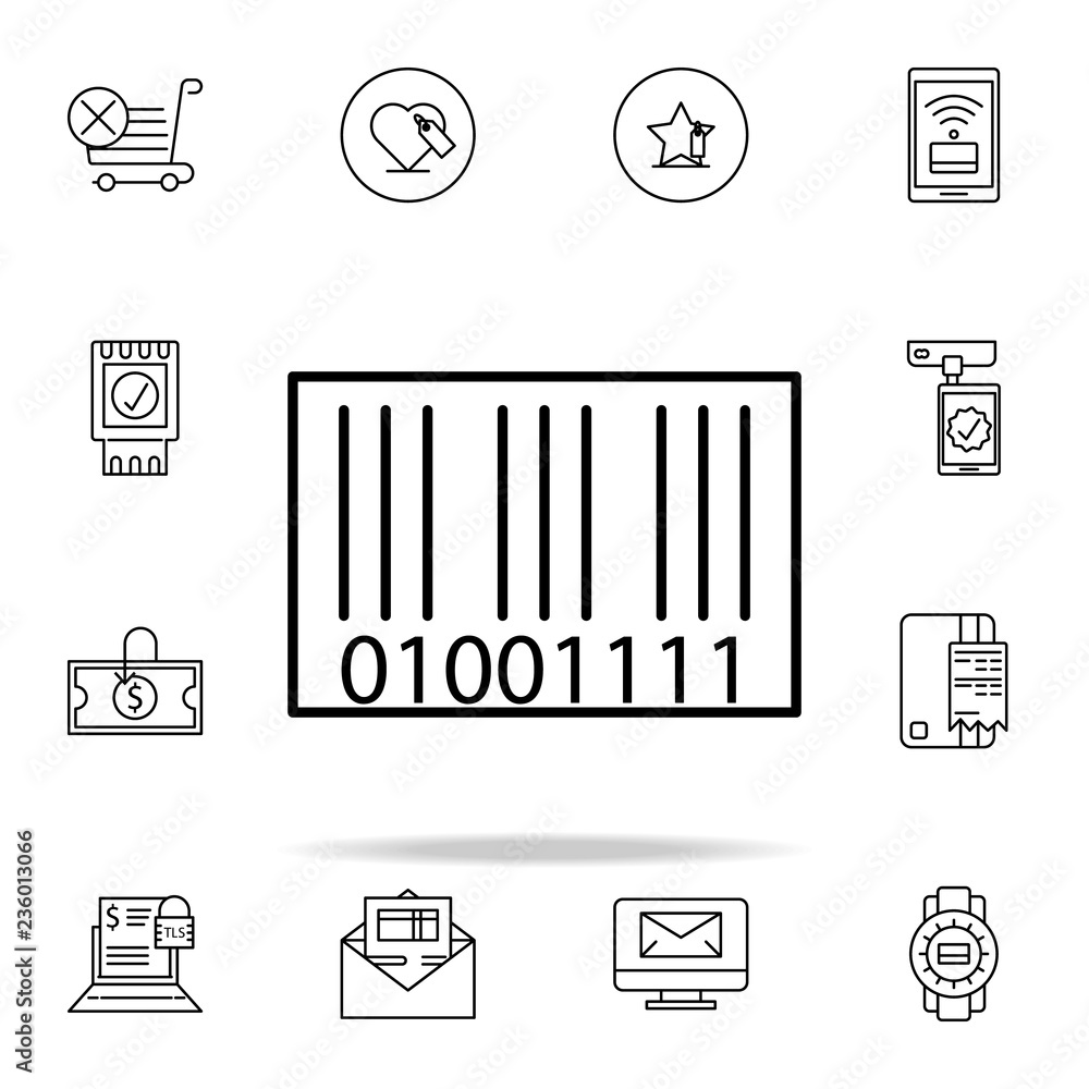 Poster bar code icon. online shopping icons universal set for web and mobile