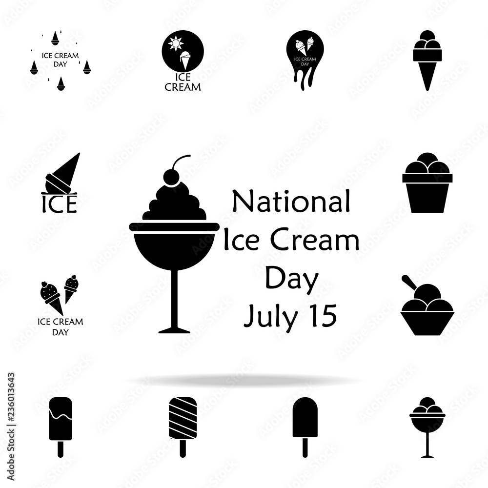 Poster day of the ice icon. ice cream icons universal set for web and mobile