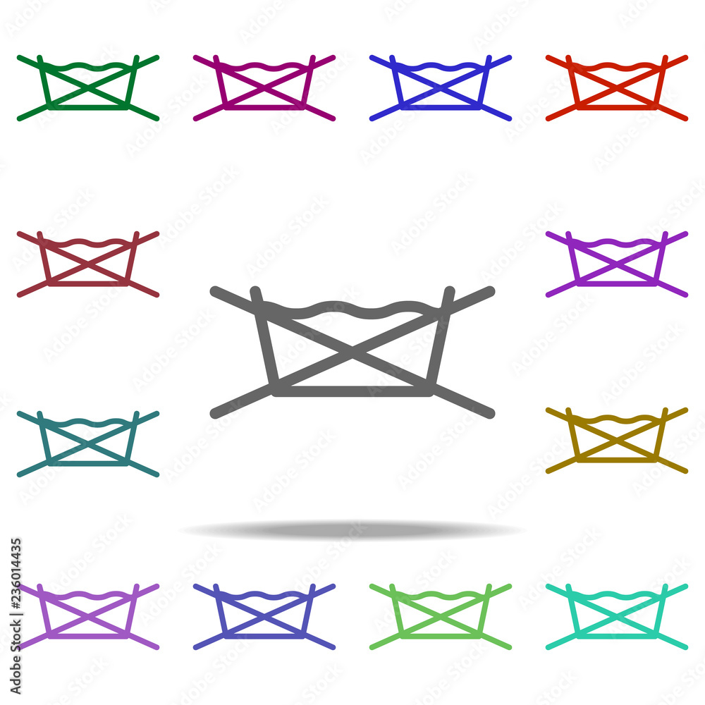 Poster not wash icon. elements of laundry in multi color style icons. simple icon for websites, web design,