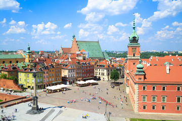 Naklejka na ściany i meble Warsaw Castle Square