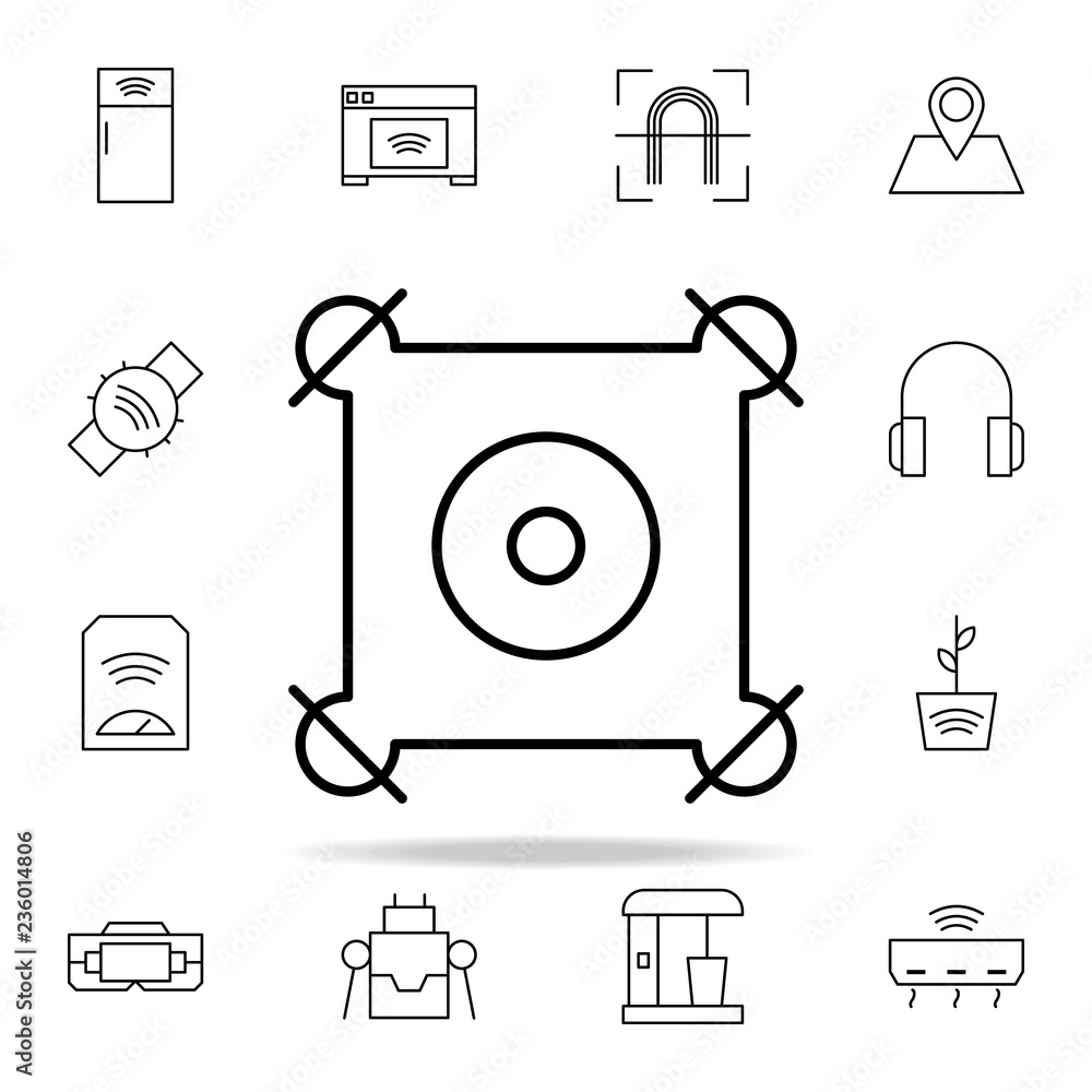 Poster drone icon. internet things icons universal set for web and mobile