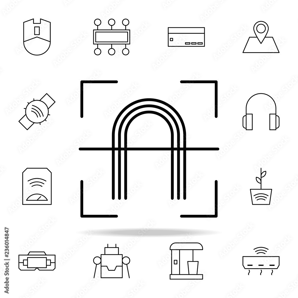 Poster fingerprint icon. internet things icons universal set for web and mobile