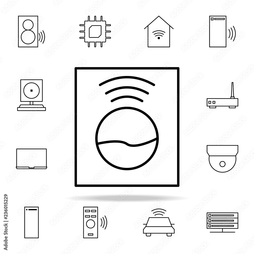 Poster washing machine icon. internet things icons universal set for web and mobile