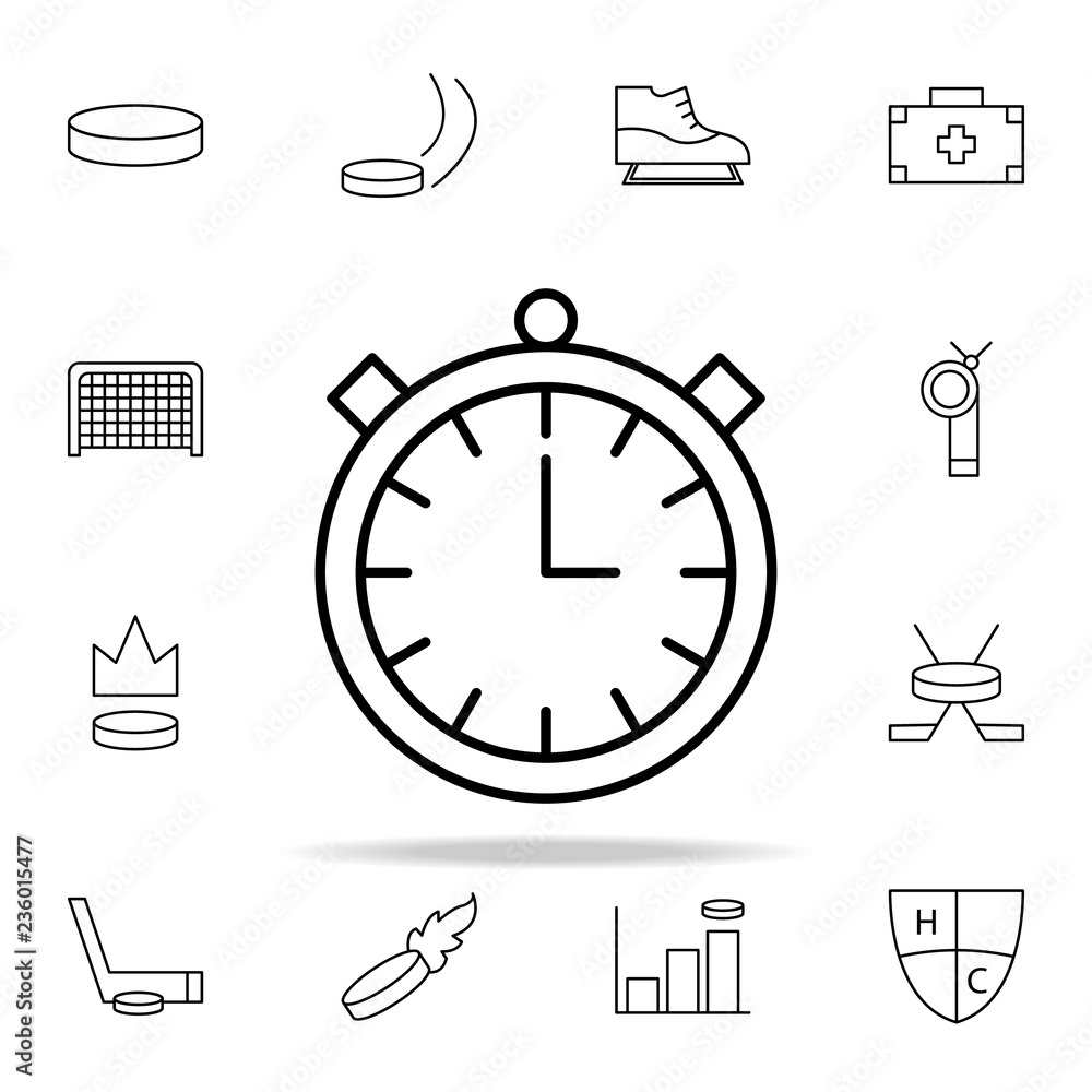 Poster timer time icon. hockey icons universal set for web and mobile