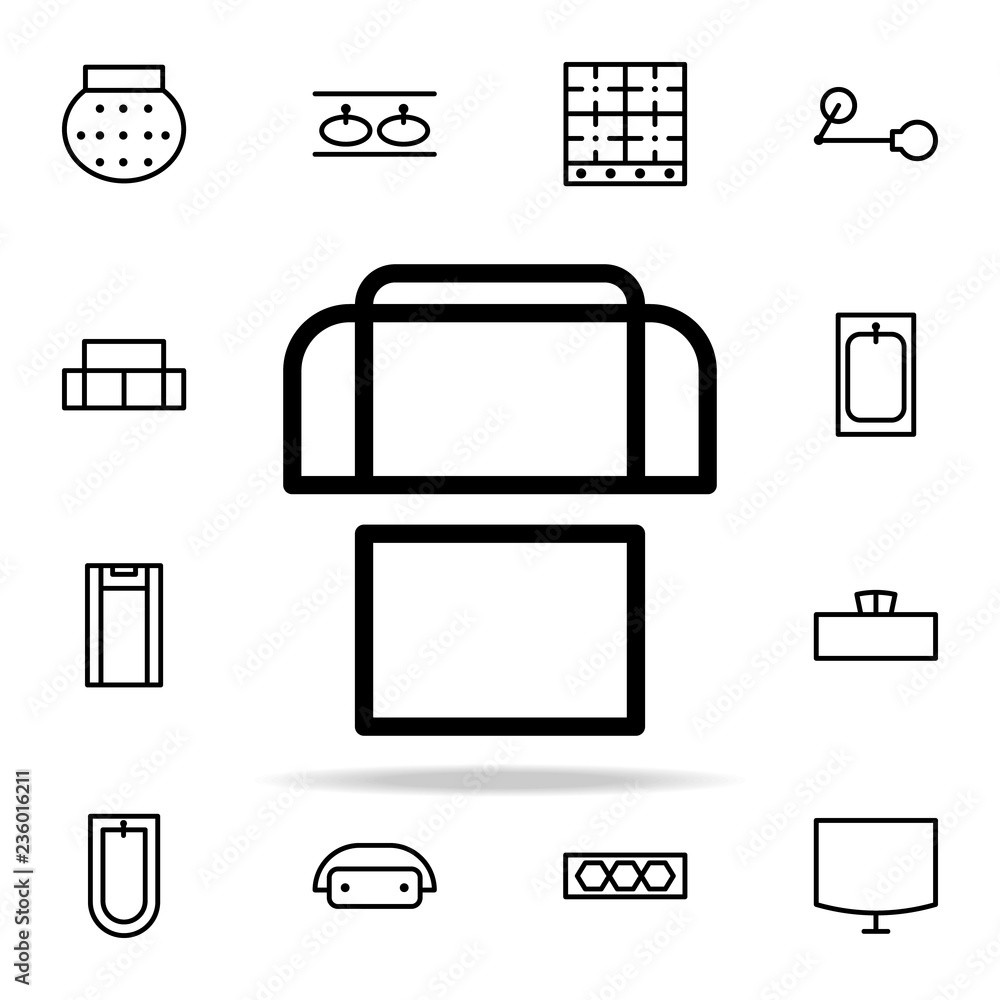 Poster sofa and table icon. furnitures icons universal set for web and mobile