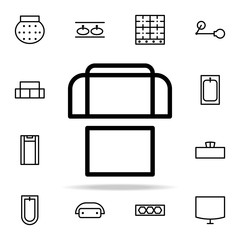 sofa and table icon. furnitures icons universal set for web and mobile