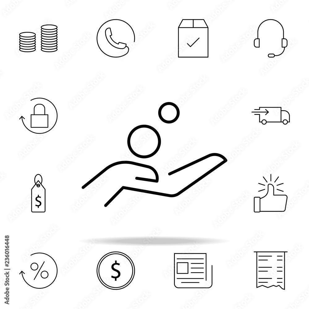 Poster arm icon. e-commerce icons universal set for web and mobile