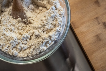 Bowl with rice flour