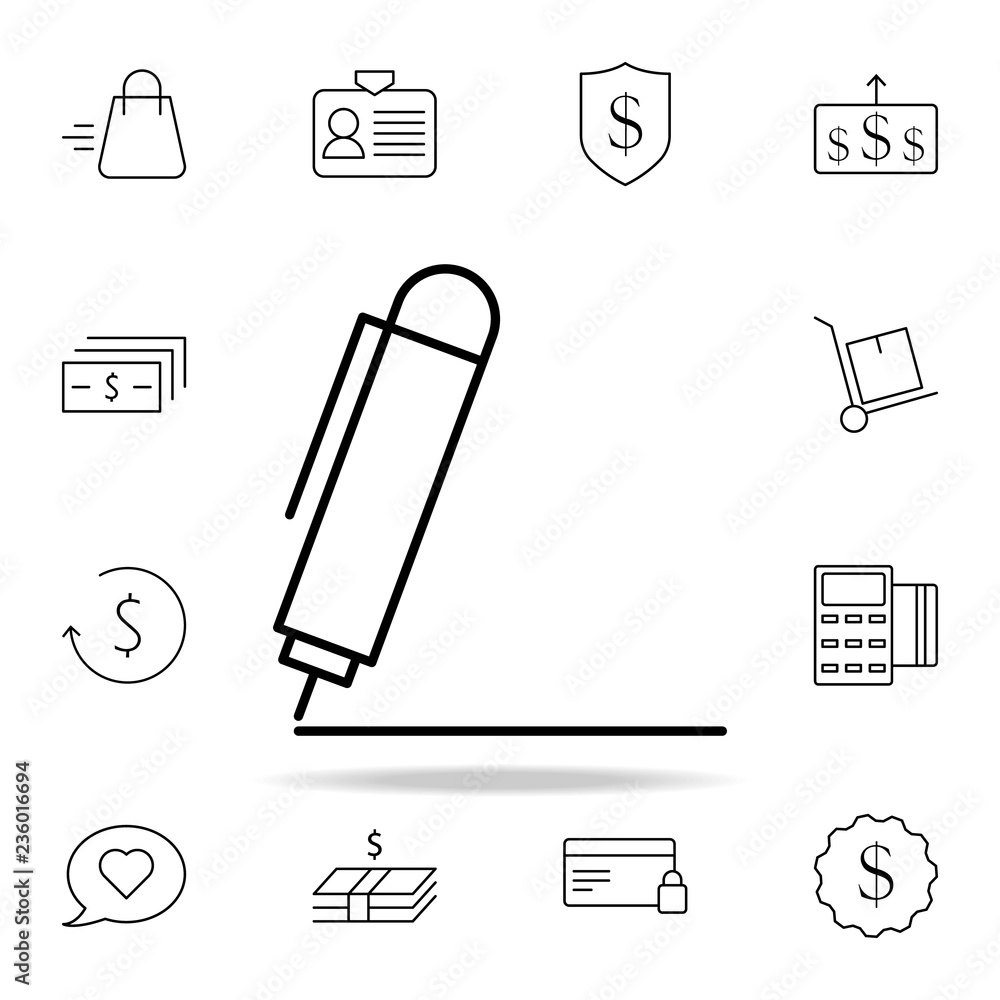 Poster signature pen icon. e-commerce icons universal set for web and mobile