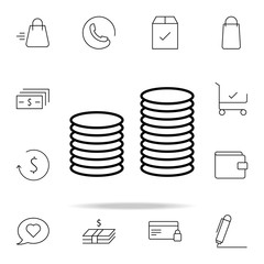 coins currency icon. e-commerce icons universal set for web and mobile