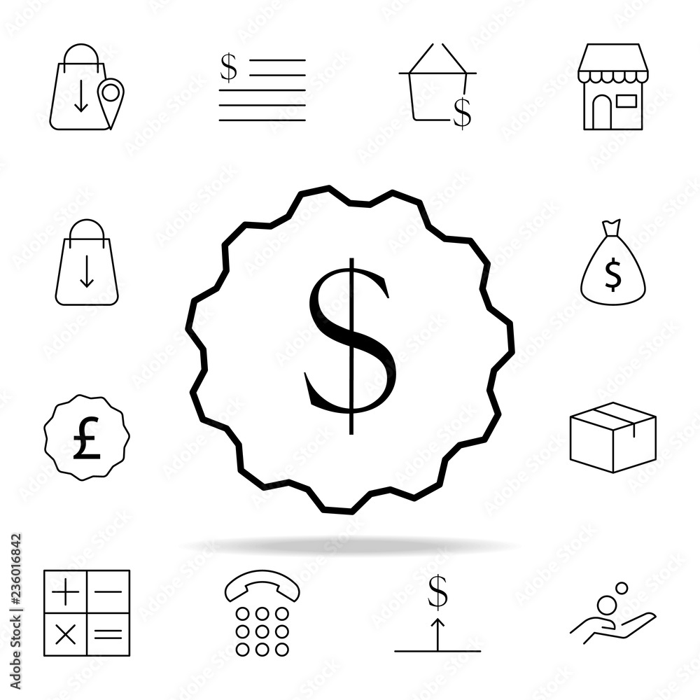 Poster dollar symbol icon. e-commerce icons universal set for web and mobile