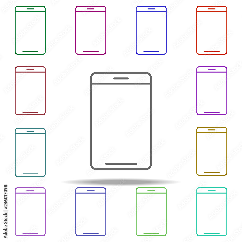 Poster smartphone icon. elements of data secutity in multi color style icons. simple icon for websites, web