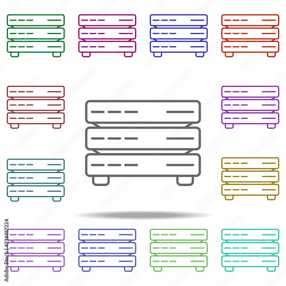 Poster server icon. elements of data secutity in multi color style icons. simple icon for websites, web des
